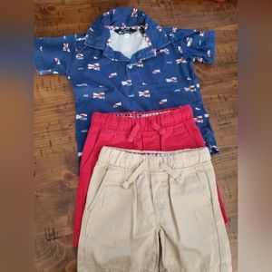Ben Sherman matching short set boy 2T